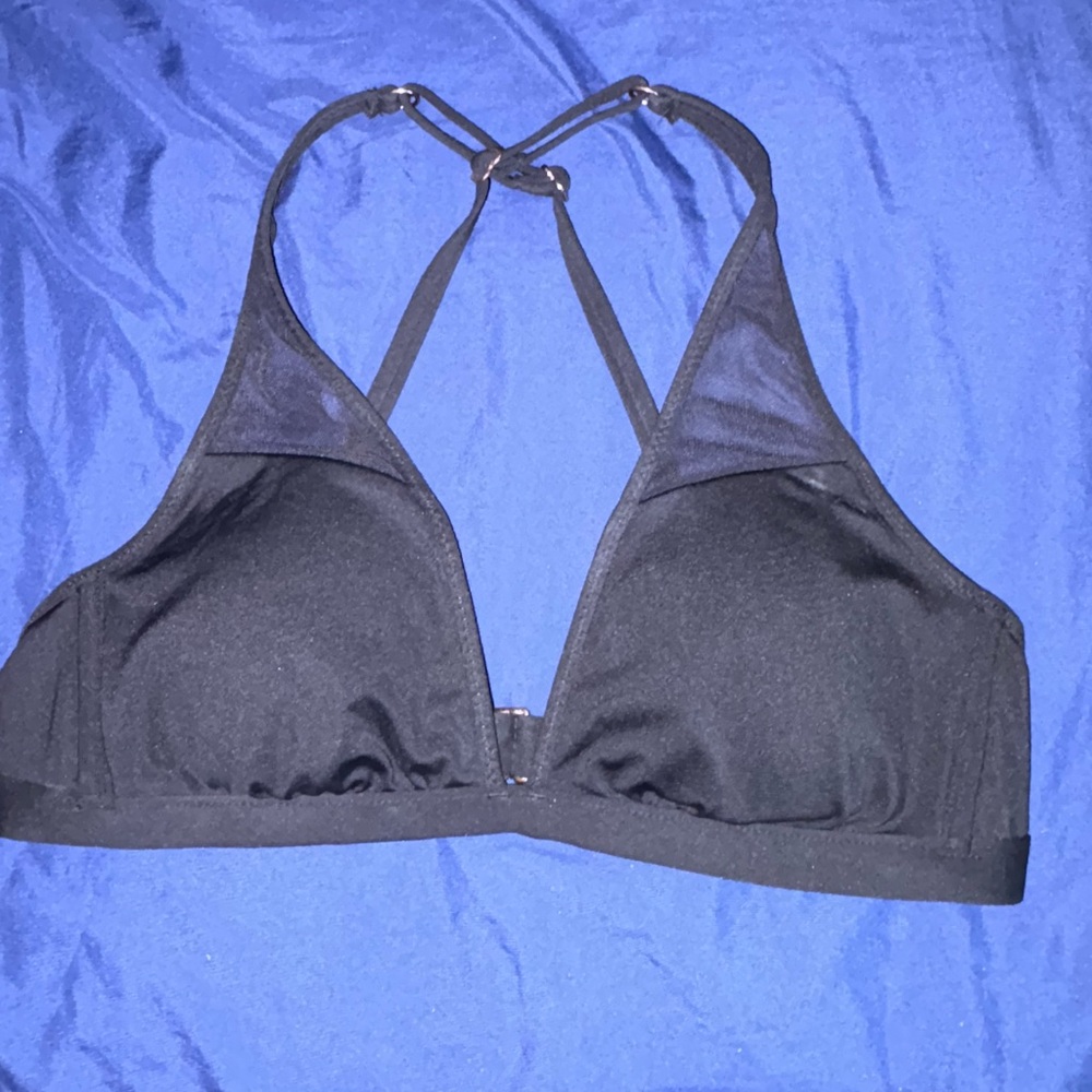 Black Strappy Women's Bikini Top